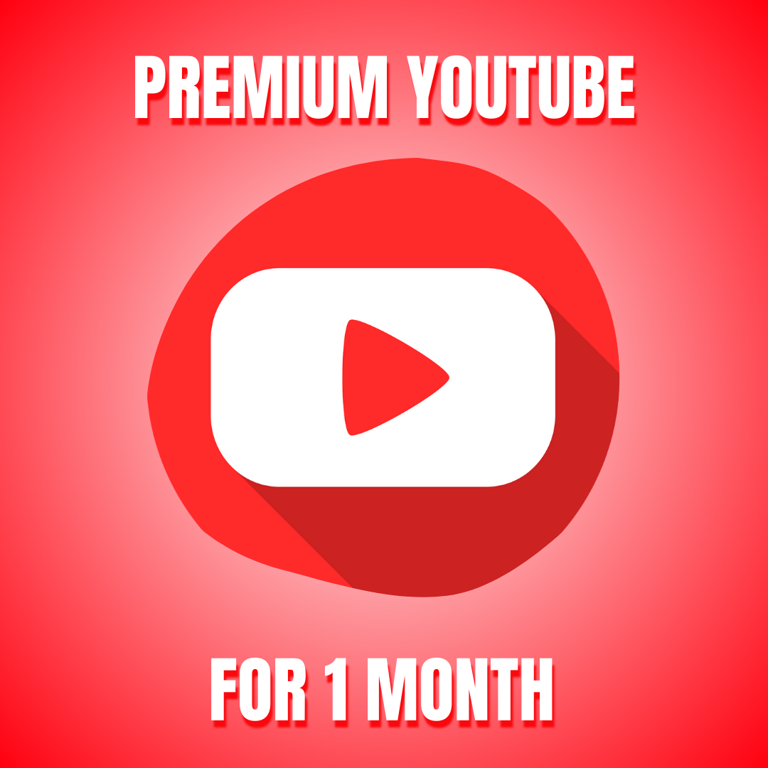 YOUTUBE PREMIUM FOR 1  MONTH